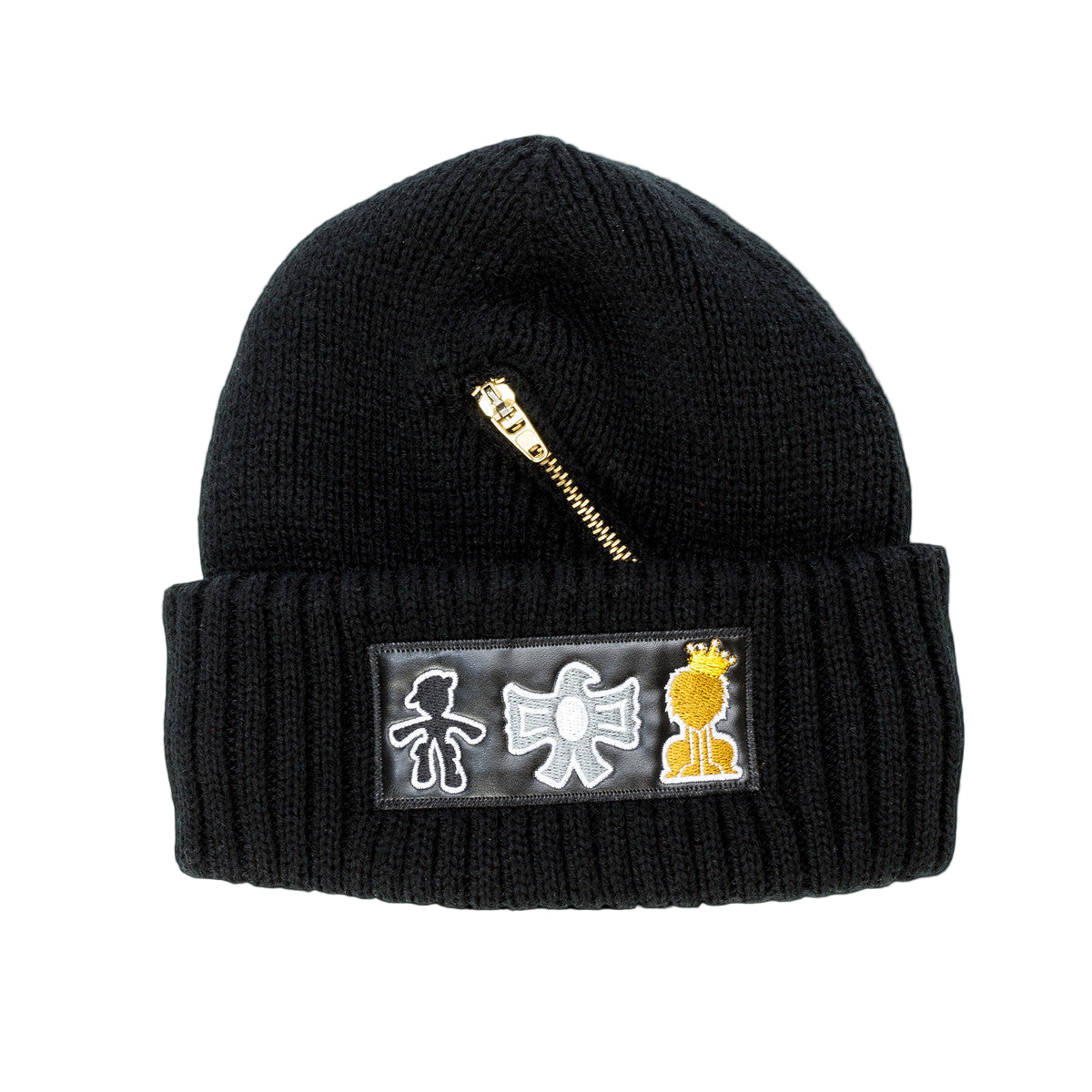 TRIO CLASSIC BEANIE ll BLACK ZIPPER – FORREDUCI