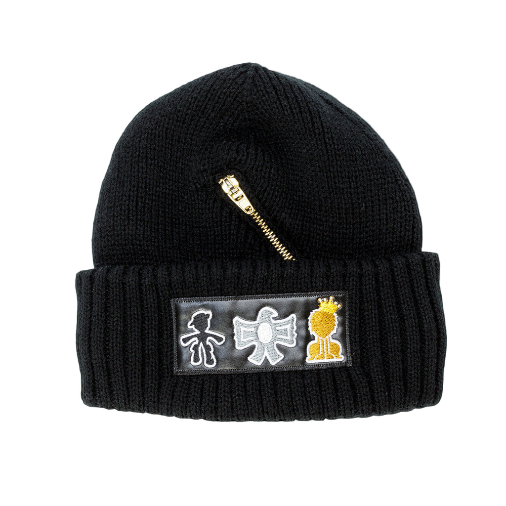 TRIO CLASSIC BEANIE ll BLACK ZIPPER