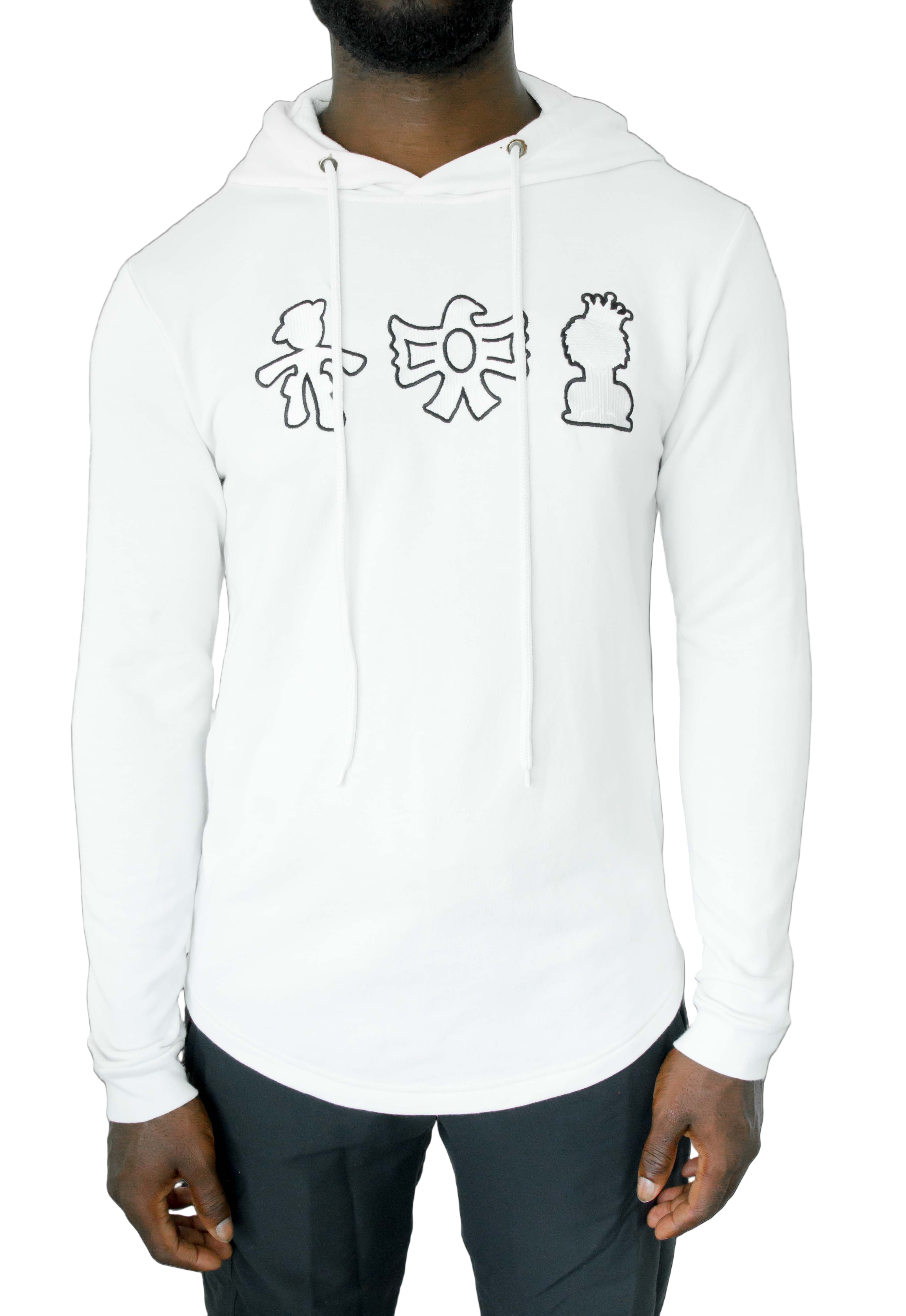 TRIO HOODIE WHITE CLASSIC