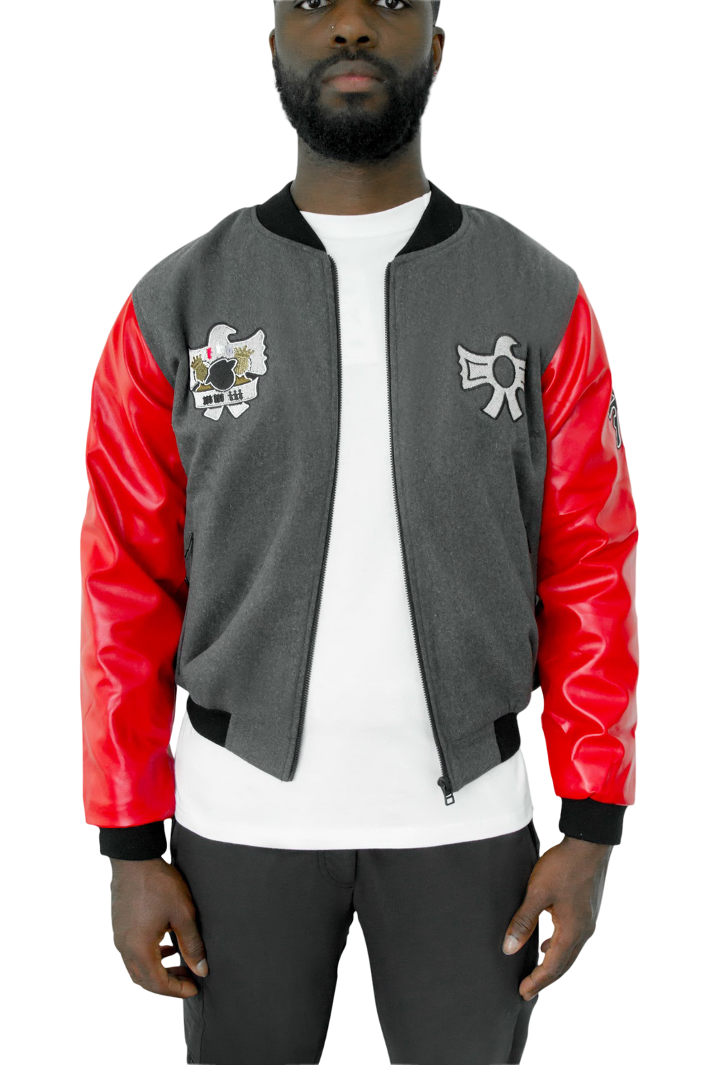 CAPO DEI CAPI VARSITY JACKET GREY