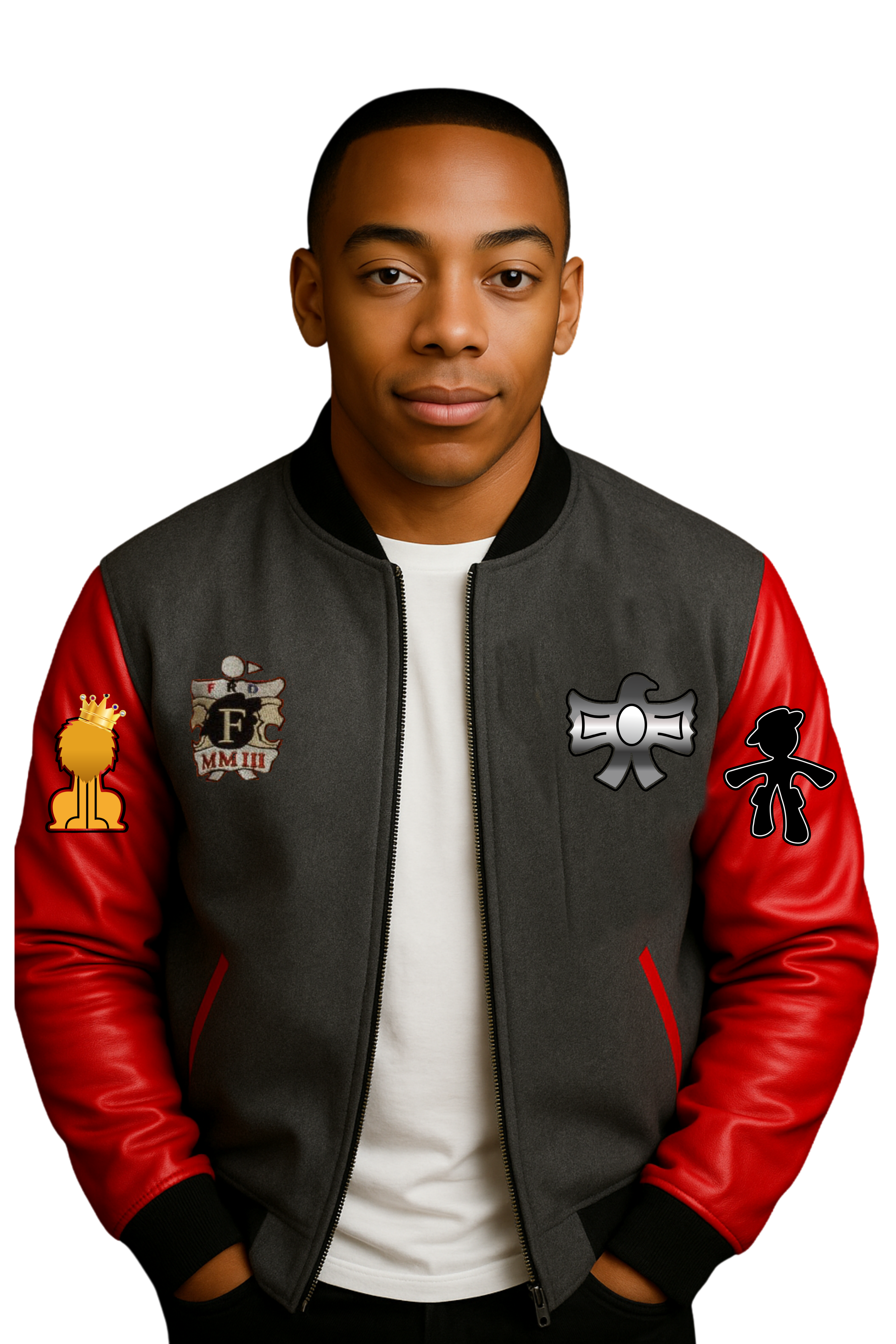 CAPO DEI CAPI VARSITY JACKET GREY