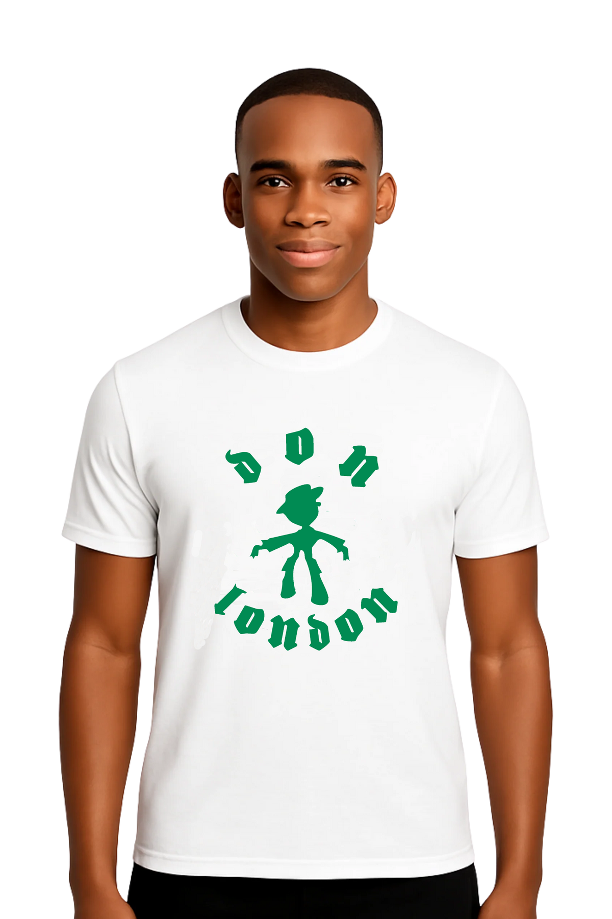 DON FORREDUCI TEE  IN WHITE AND GREEN