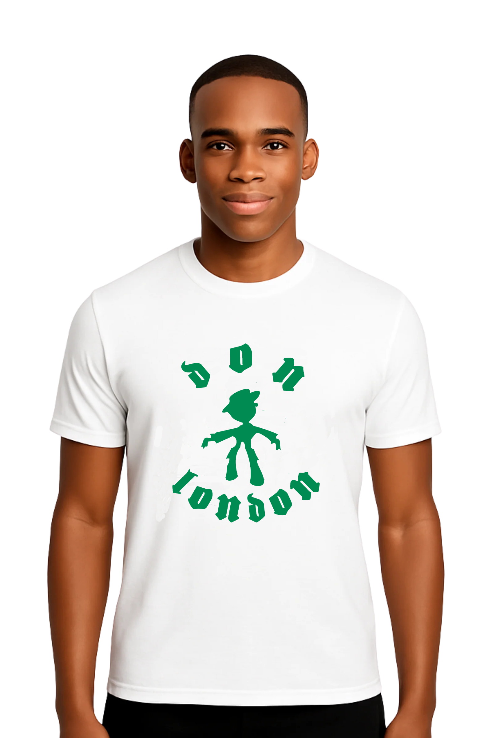 DON FORREDUCI TEE  IN WHITE AND GREEN