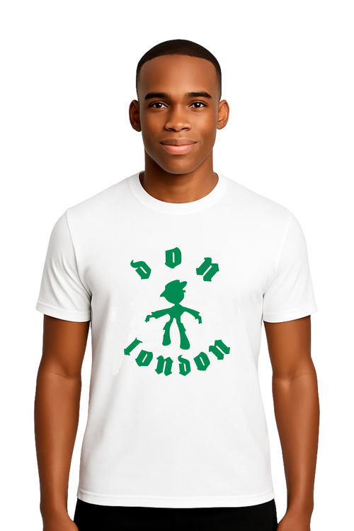 DON FORREDUCI TEE  IN WHITE AND GREEN